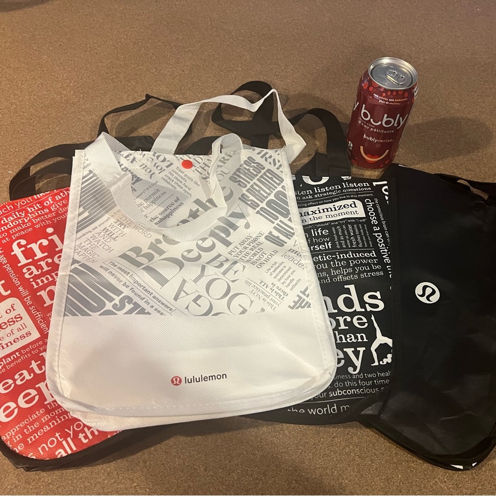 Lululemon Reusable Tote Bags Set (4bags)
